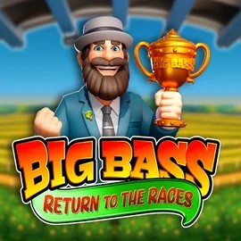 Big Bass Return to the Races slot logo by Pragmatic Play at Spinfin Casino