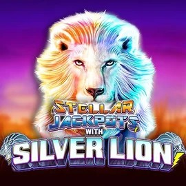 Stellar Jackpots with Silver Lion by Lightning Box Game, showcased at spinfinn.at – game logo